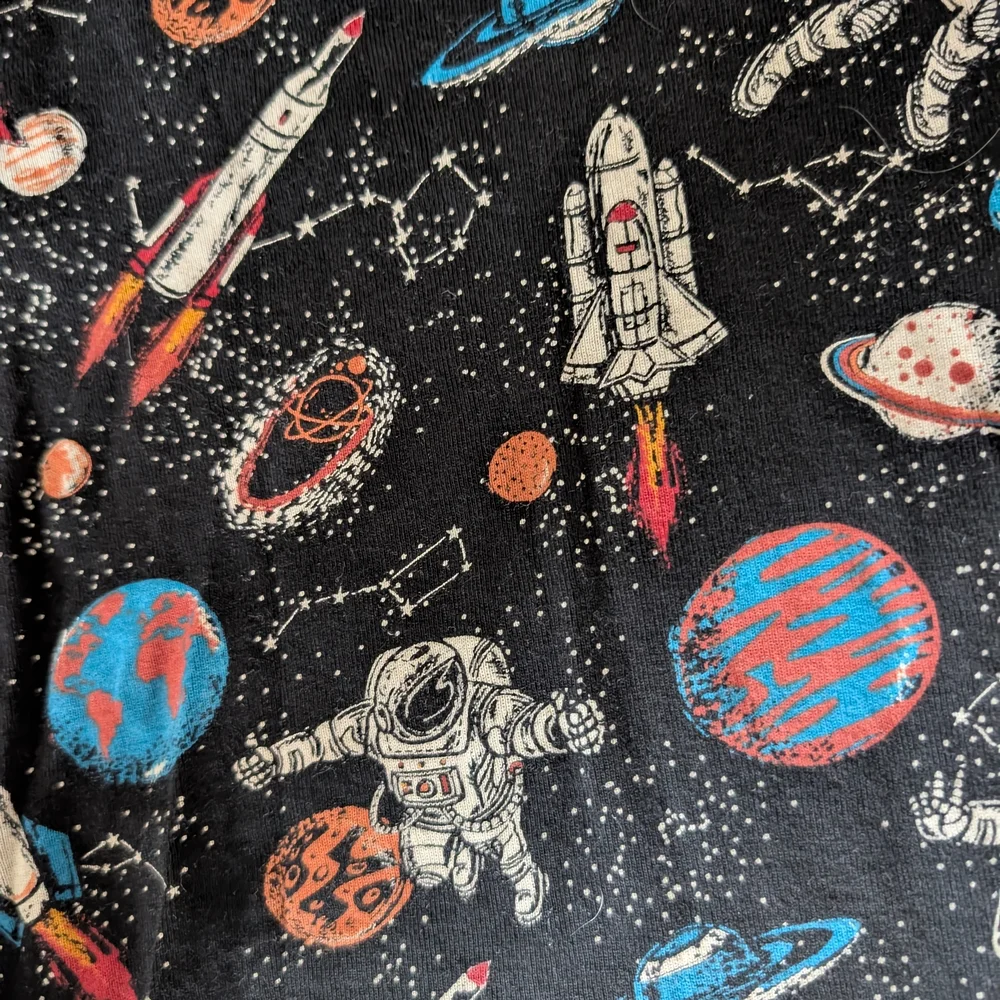 💥3/$24‎ Member's Mark 100% Organic Cotton Space/Astronaut Print Long Sleeve PJs